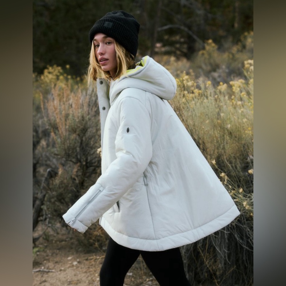 FP Movement by Free People Cream Belted Puffer Jacket - Picture 3 of 12
